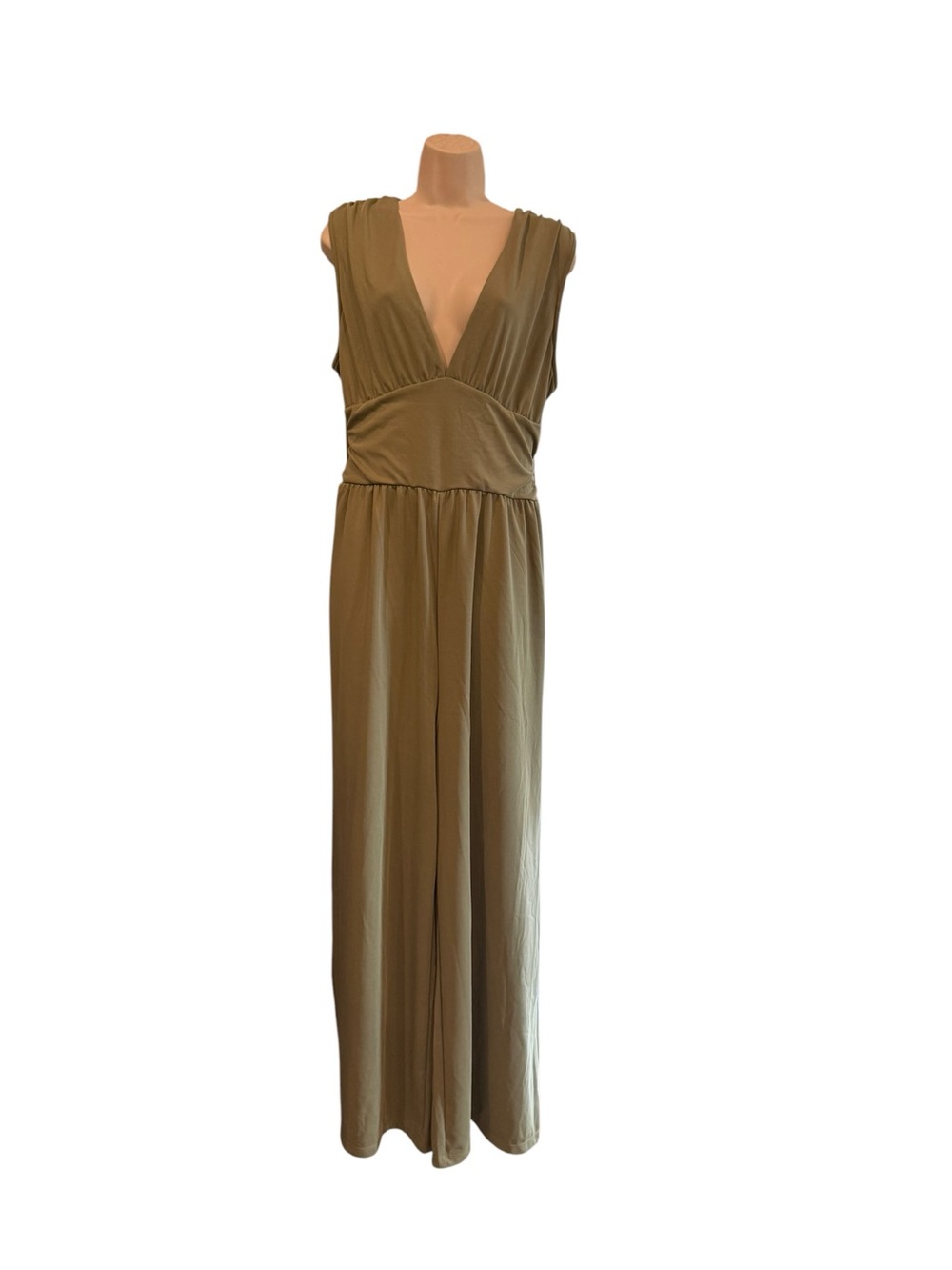 HALARA Olive Green Sleeveless Jumpsuit